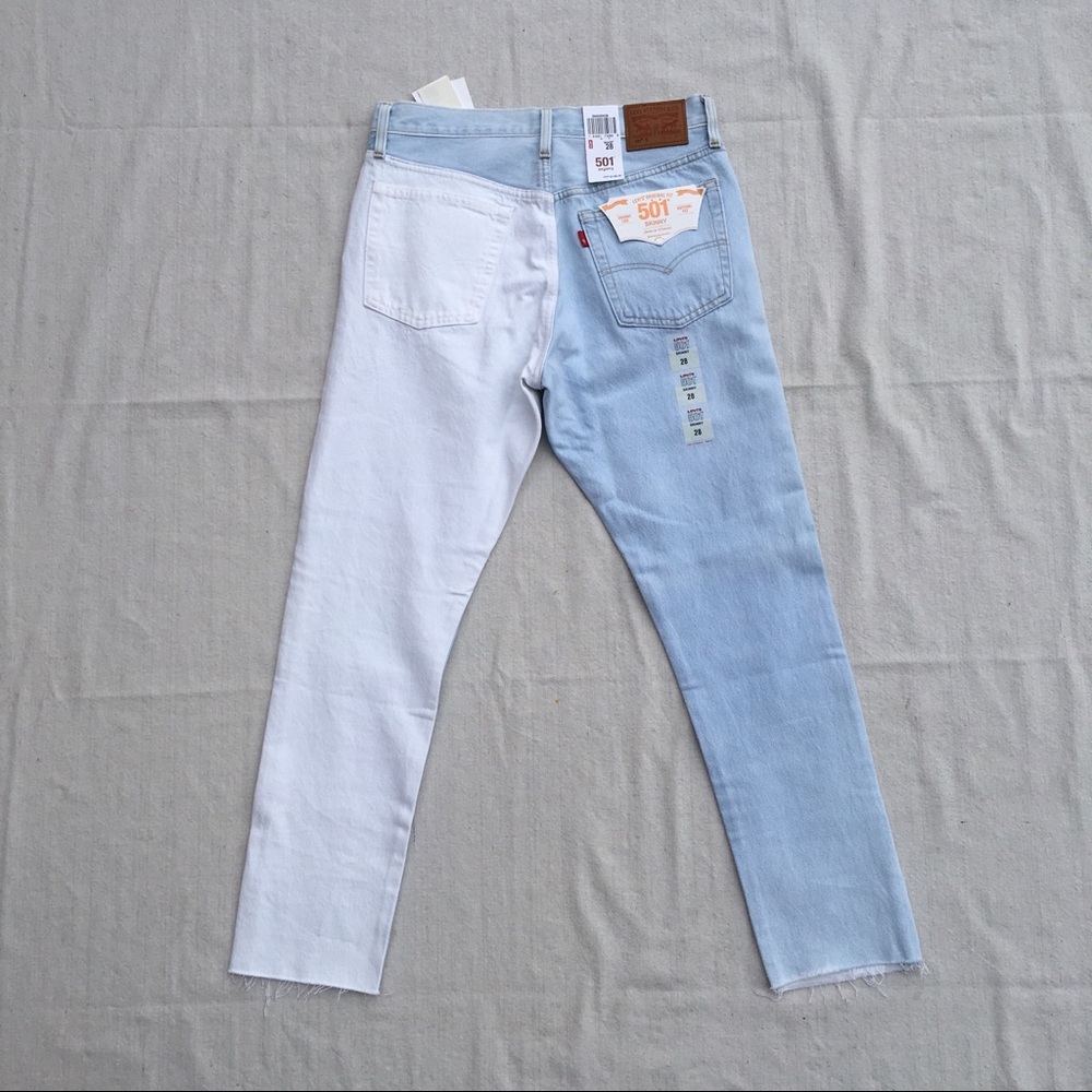 NWT Levi’s 501 Two-Tone Skinny Jeans - Picture 7 of 8